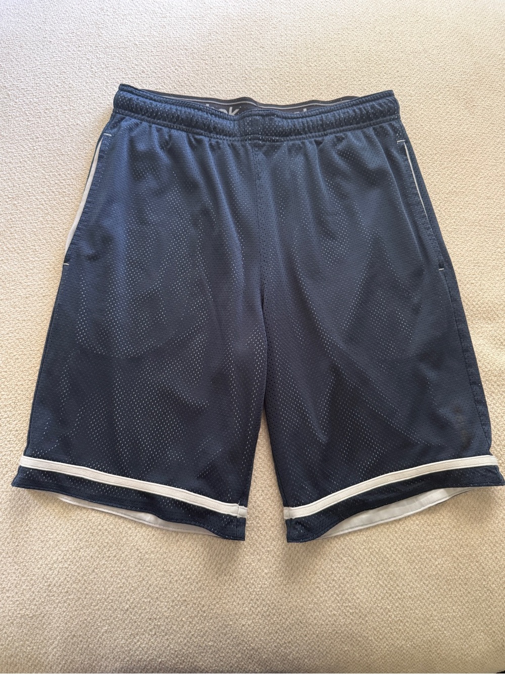 Reebok Men’s Blue Mesh Basketball Shorts